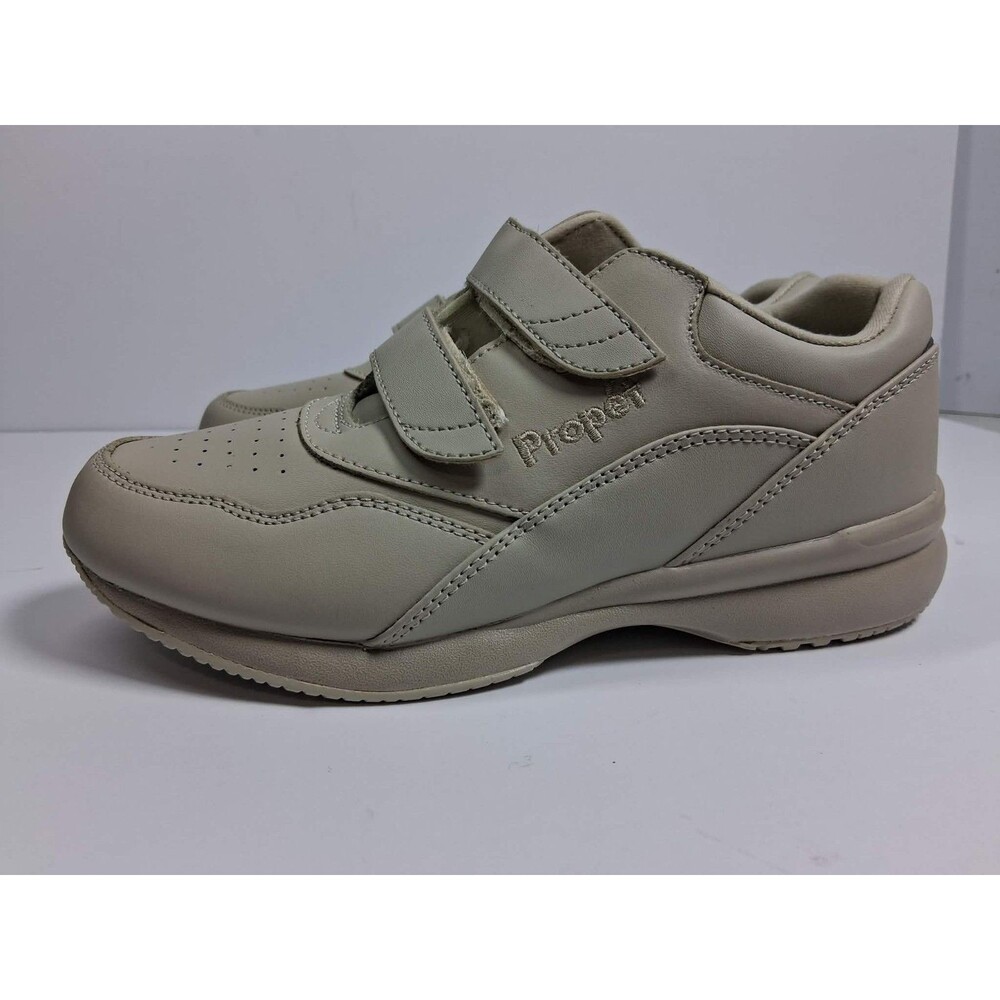 New Propet Tour Walker Strap Women’s Size 7 M Beige Leather Walking Shoes WA2093